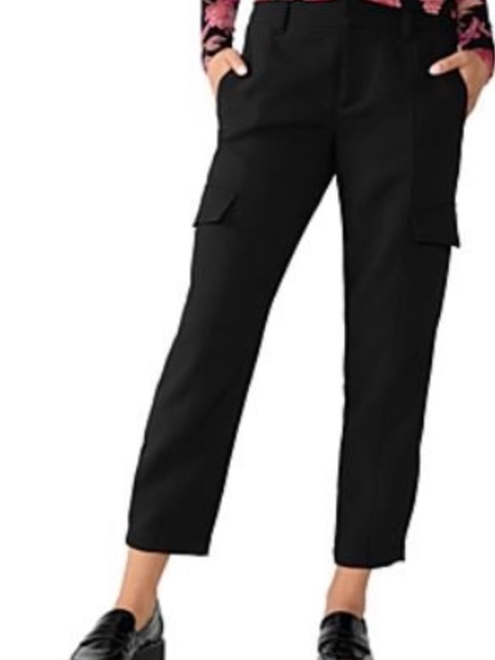 Women's Black Cargo Trouser Capri’s - Classic Tailored Fit